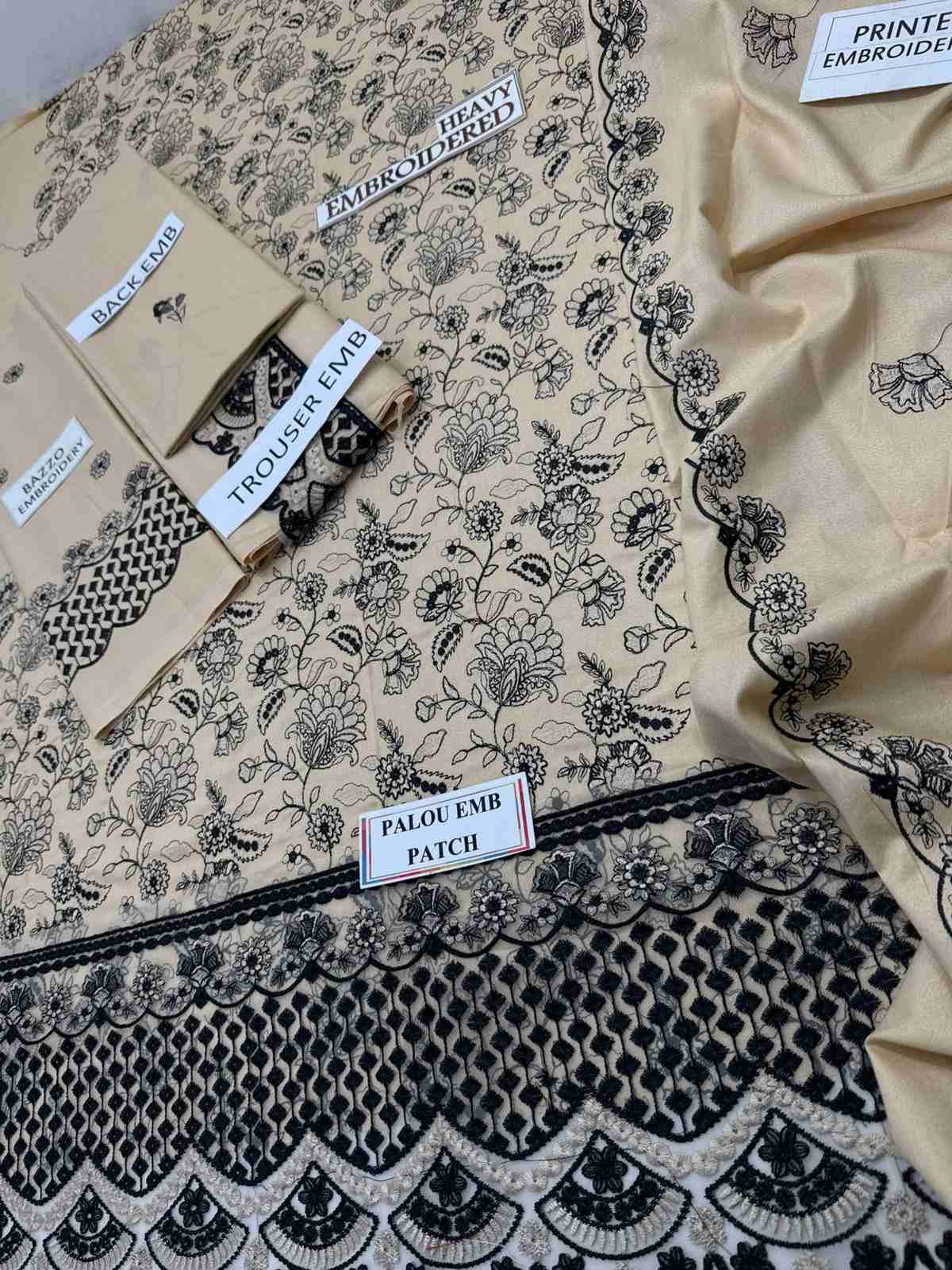 3 Piece Unstiched Embroidery Dhanak