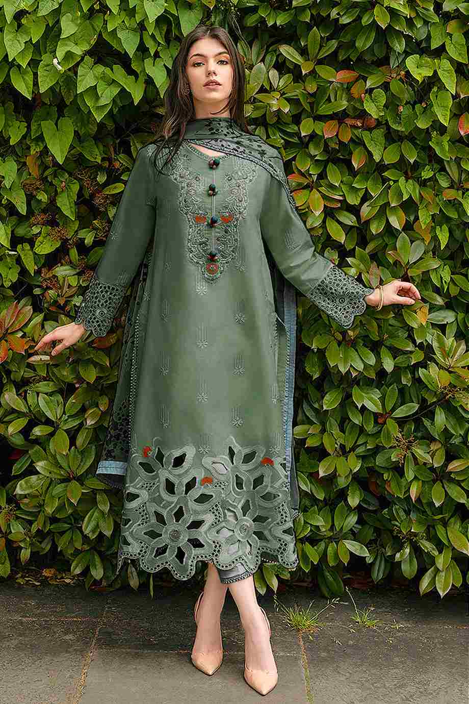 3 Piece Unstiched Embroidery Dhanak