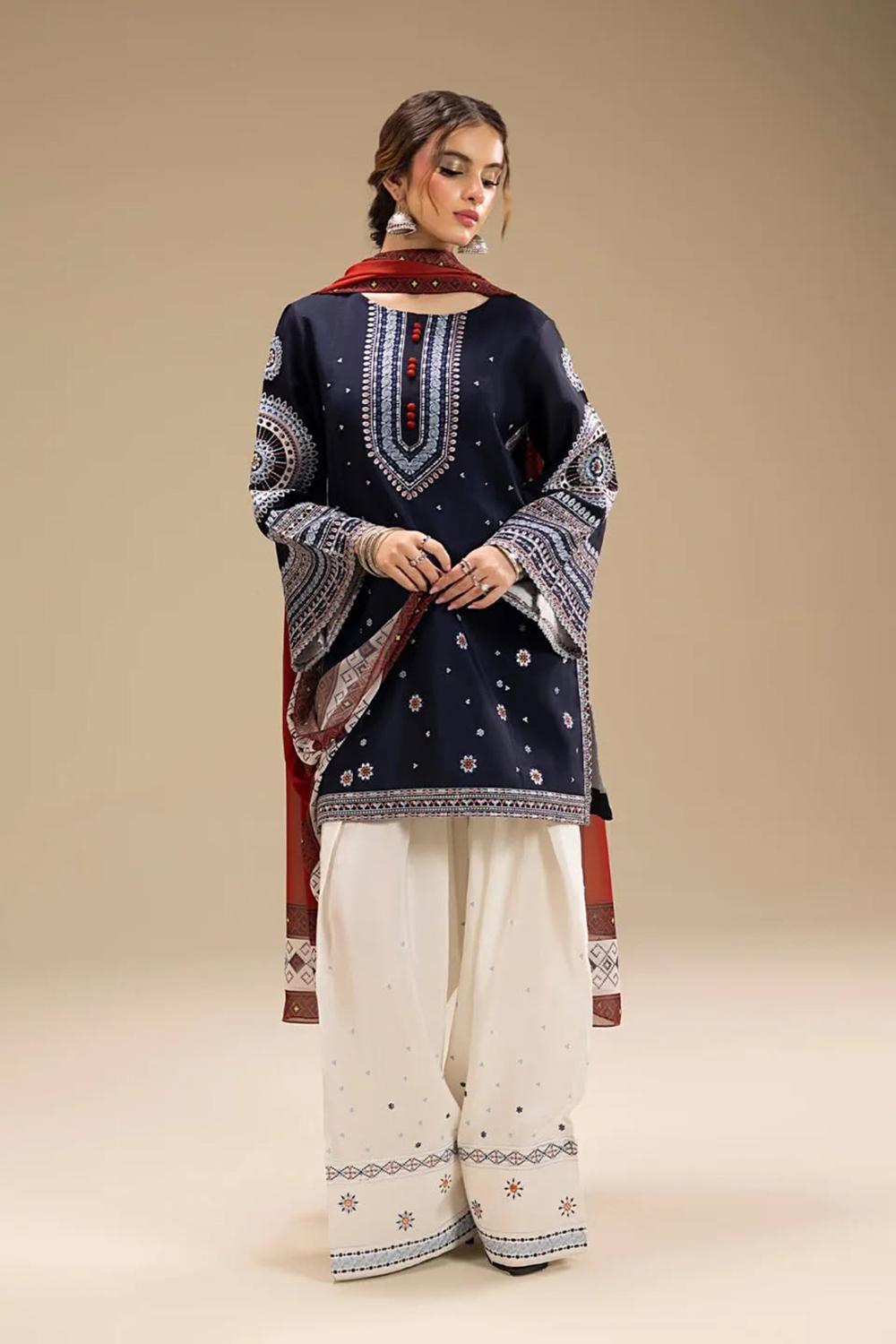3 Piece Unstiched Embroidery Dhanak