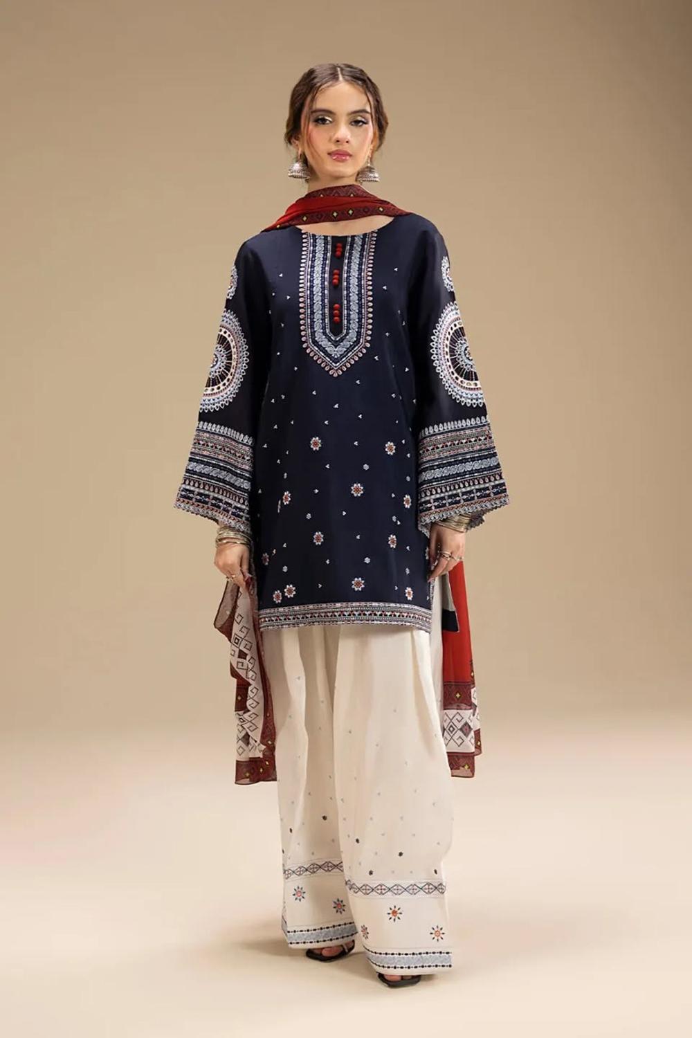 3 Piece Unstiched Embroidery Dhanak