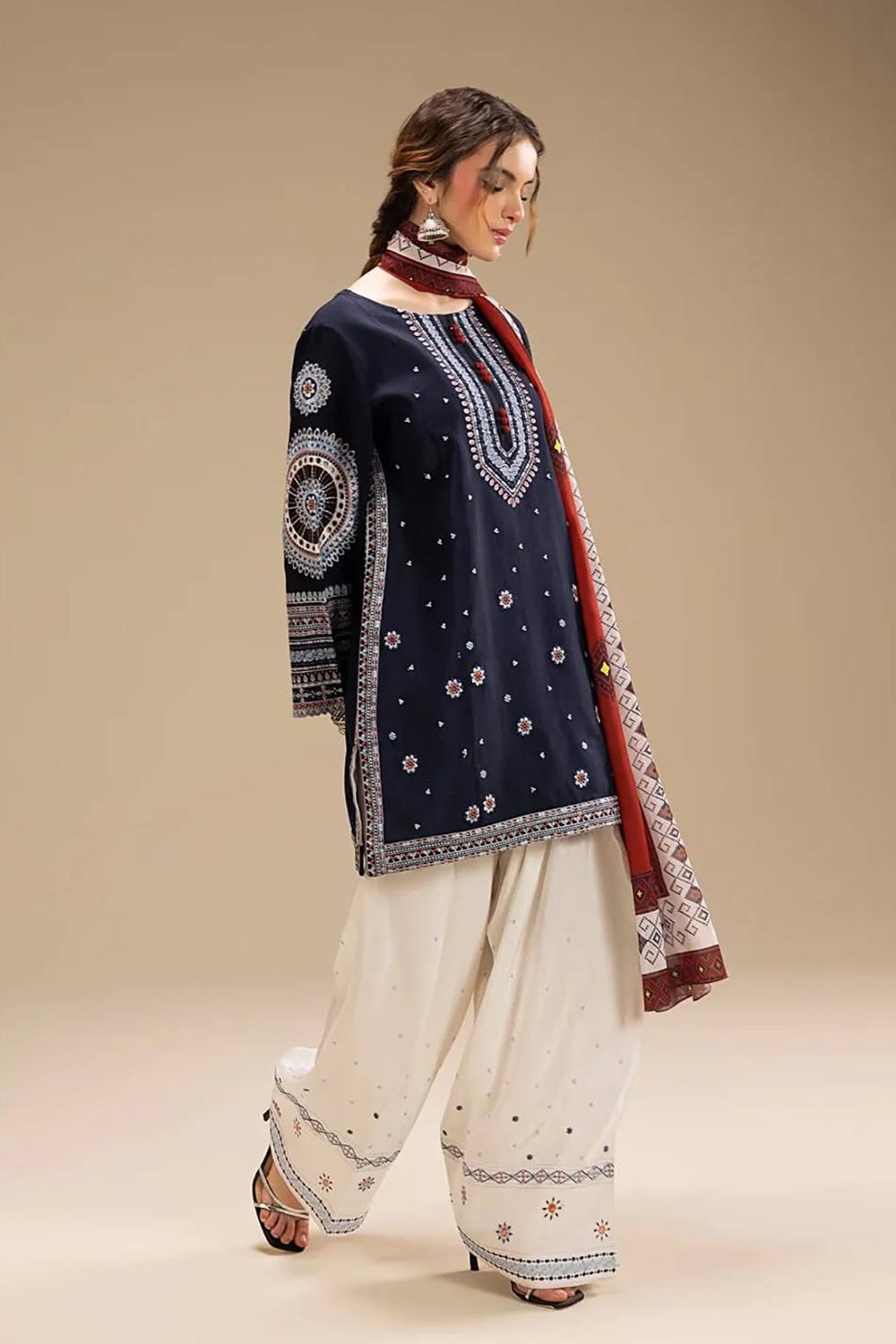 3 Piece Unstiched Embroidery Dhanak