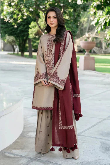 Embroidered Dress design for women Summer Collectoin | Maroon Embroidery