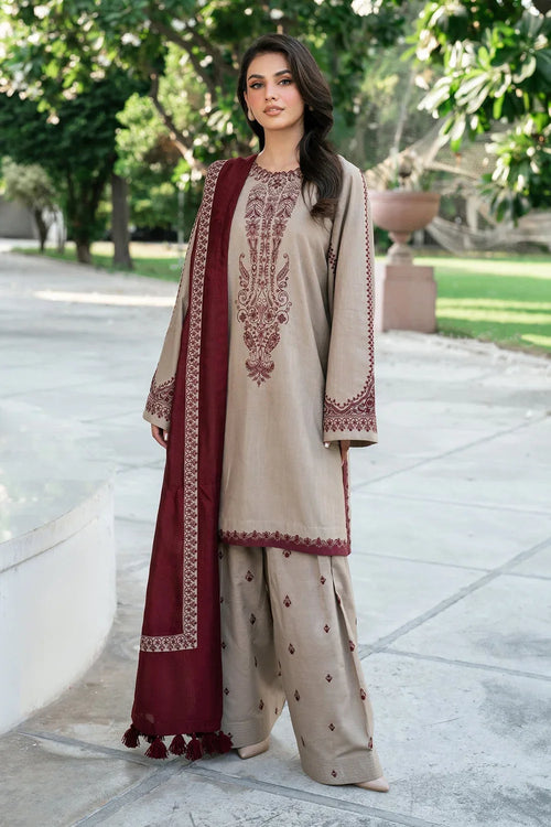 3-Piece Dress Design in Lawn Premium Fabric with Bamber Sahfoon Dupatta