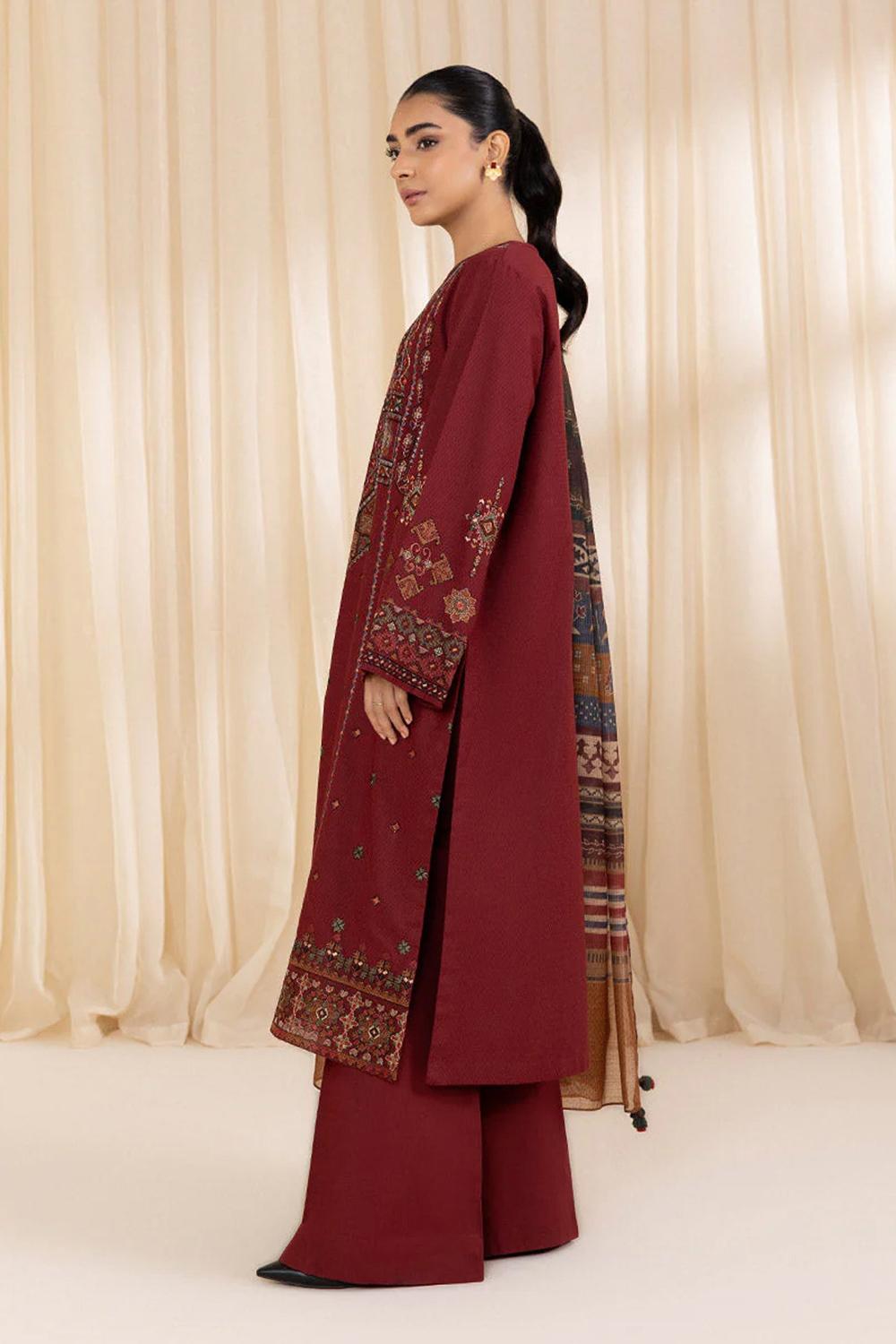 3 Piece Unstiched Embroidery Dhanak