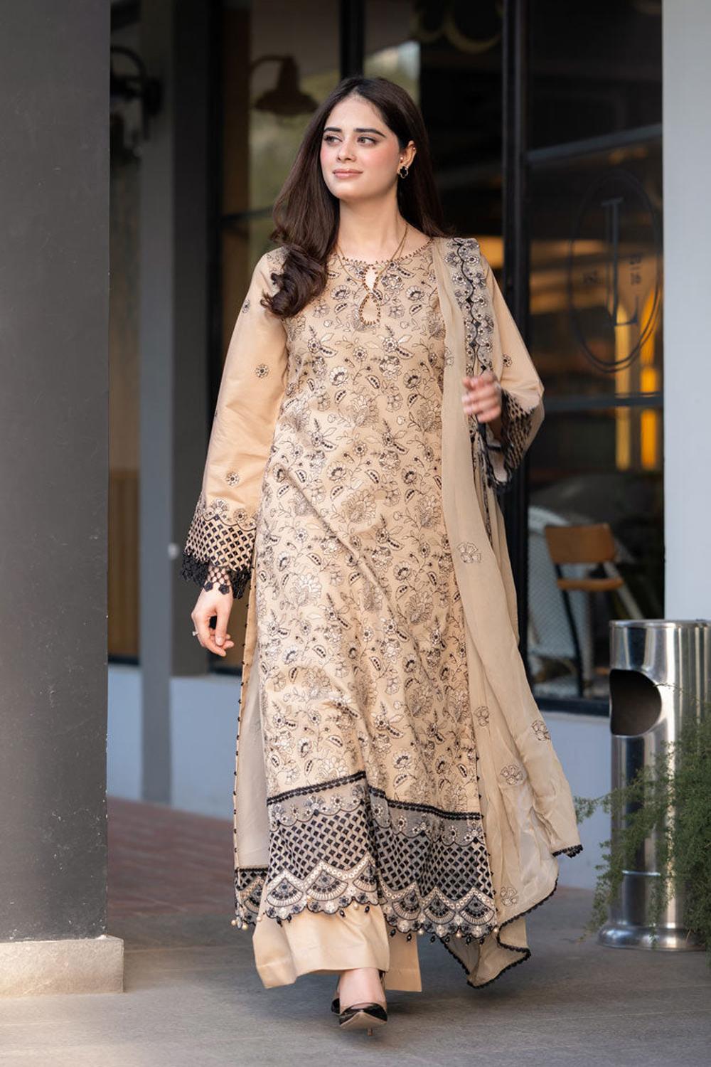3 Piece Unstiched Embroidery Dhanak