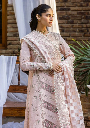 Premium Embroidered Dress Design with Premium Lawn Fabric with Beautiful Khaadi Net Dupatta