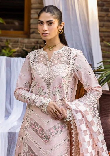 Premium Embroidered Dress Design with Premium Lawn Fabric with Beautiful Khaadi Net Dupatta