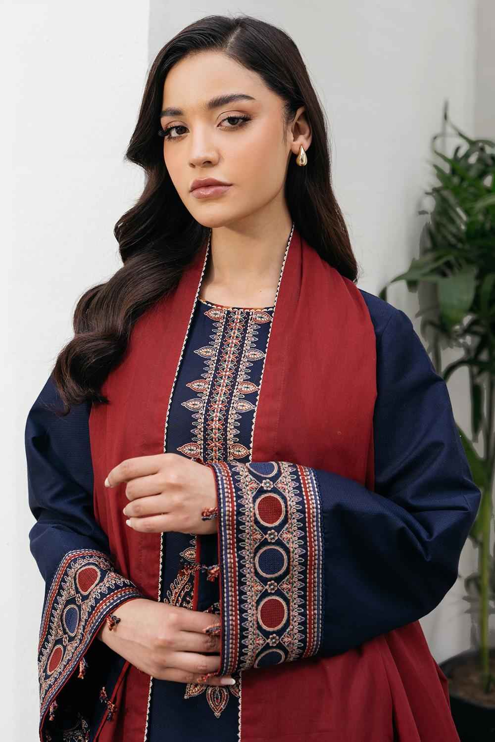 3 Piece Unstiched Embroidery Dhanak
