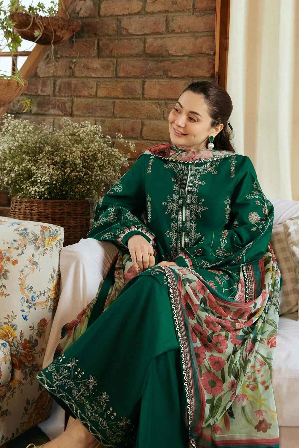 3 Piece Unstiched Embroidery Dhanak