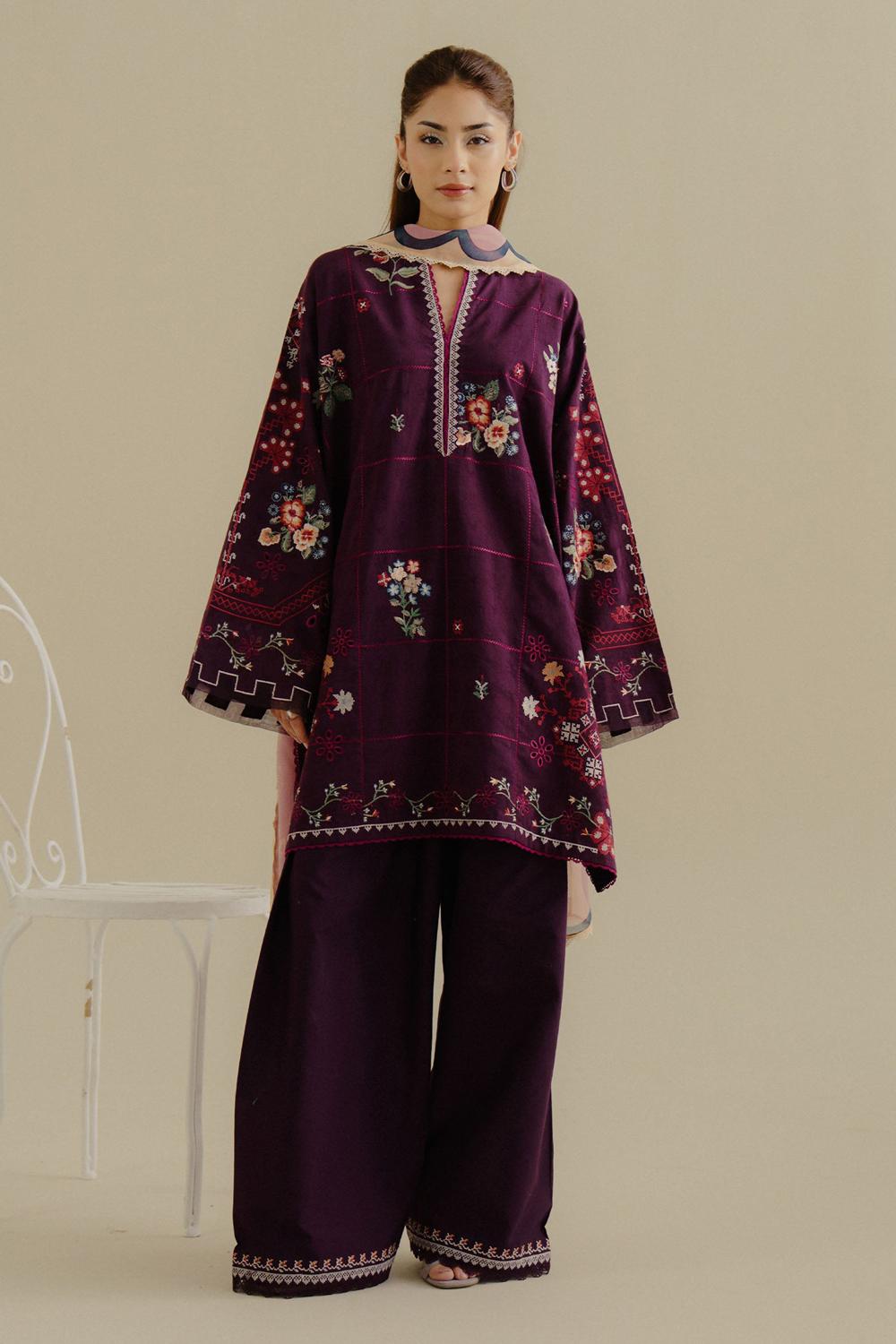 3 Piece Unstiched Embroidery Dhanak
