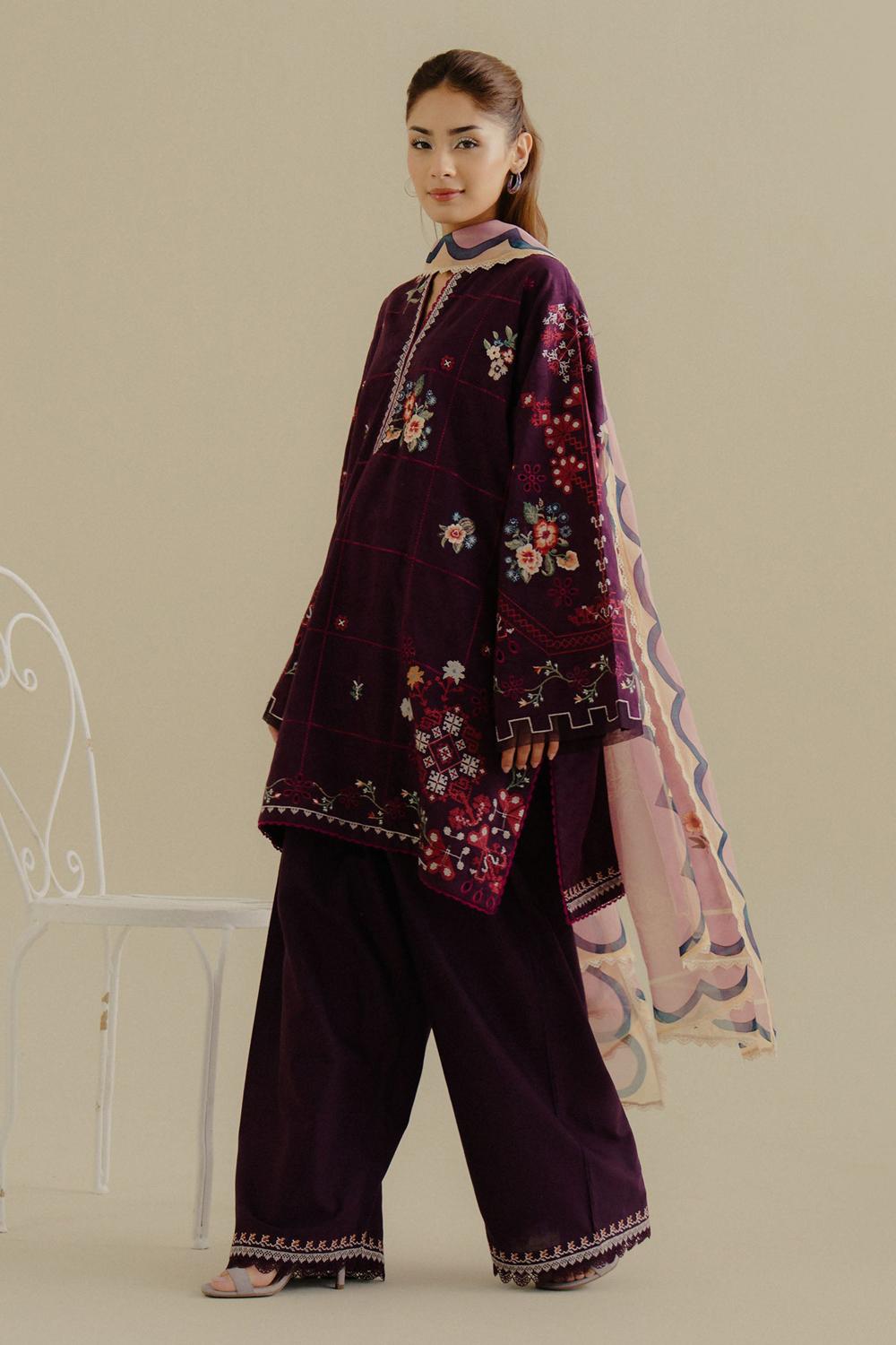 3 Piece Unstiched Embroidery Dhanak