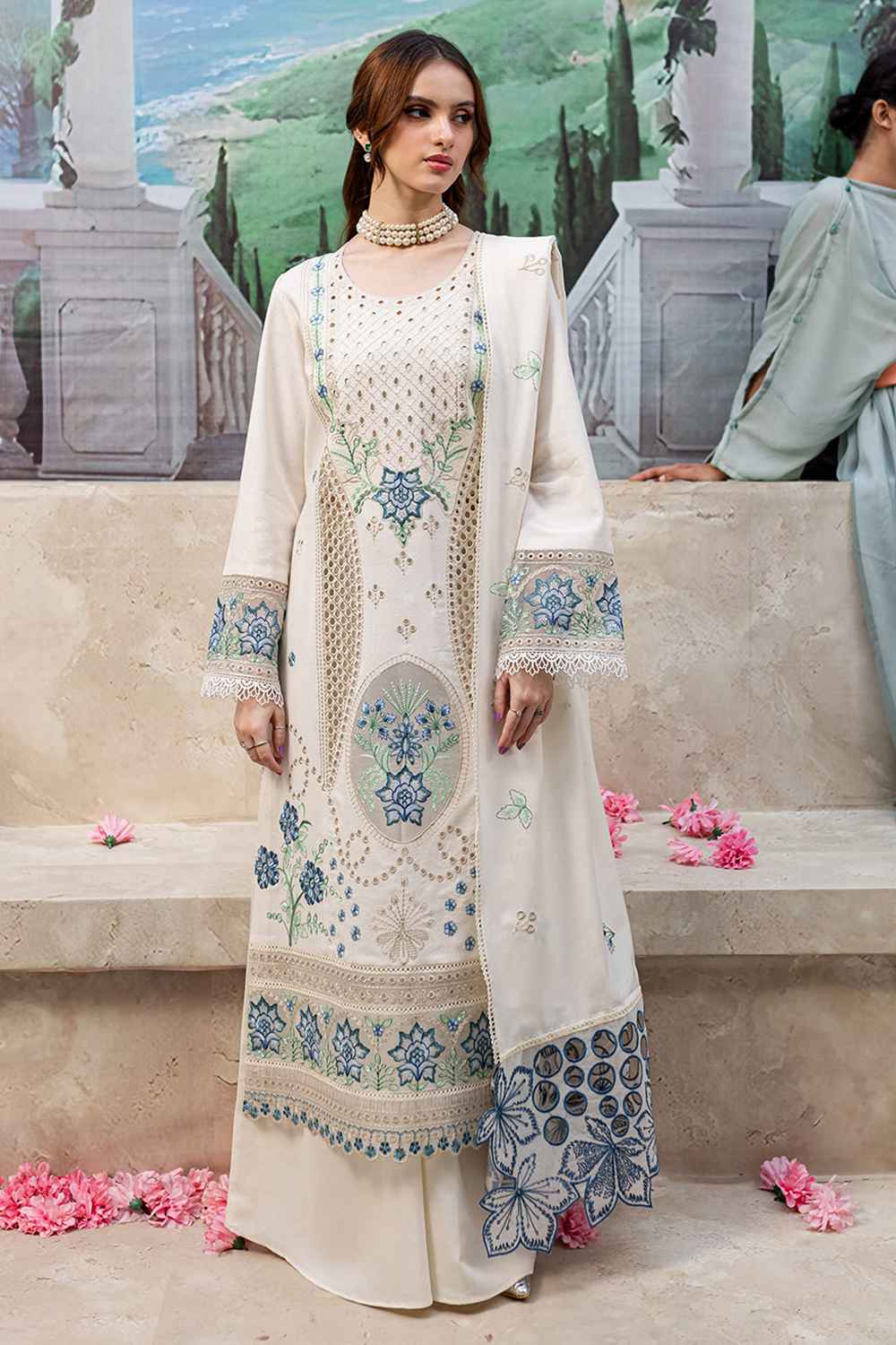 3 Piece Unstiched Embroidery Dhanak