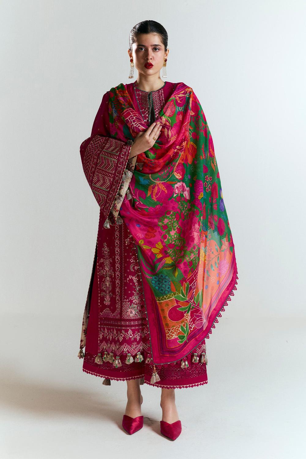3 Piece Unstiched Embroidery Dhanak