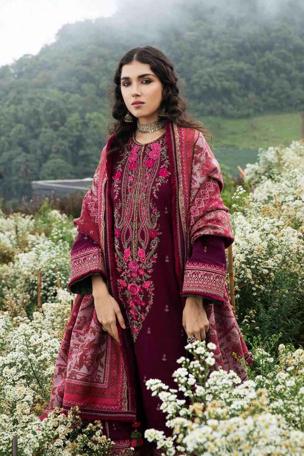 3 Piece Unstiched Embroidery Dhanak