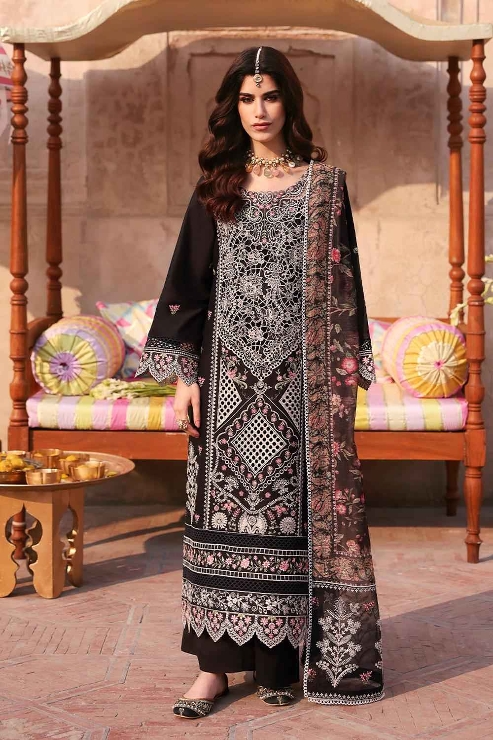 3 Piece Unstiched Embroidery Dhanak