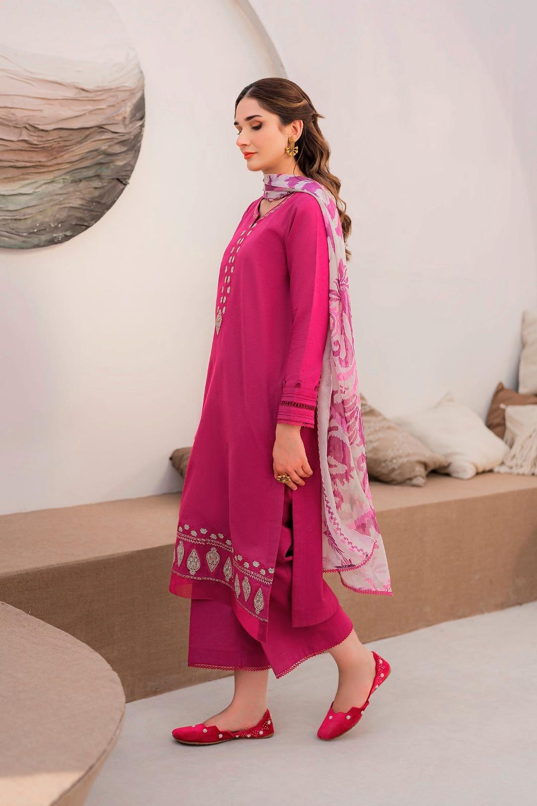 3 Piece Unstiched Embroidery Dhanak