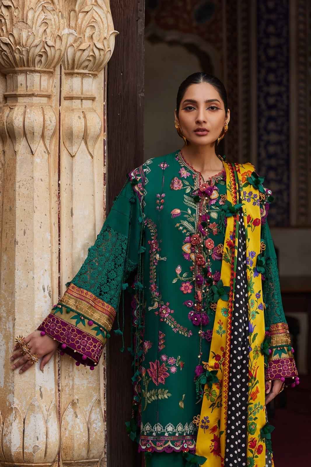 3 Piece Unstiched Embroidery Dhanak
