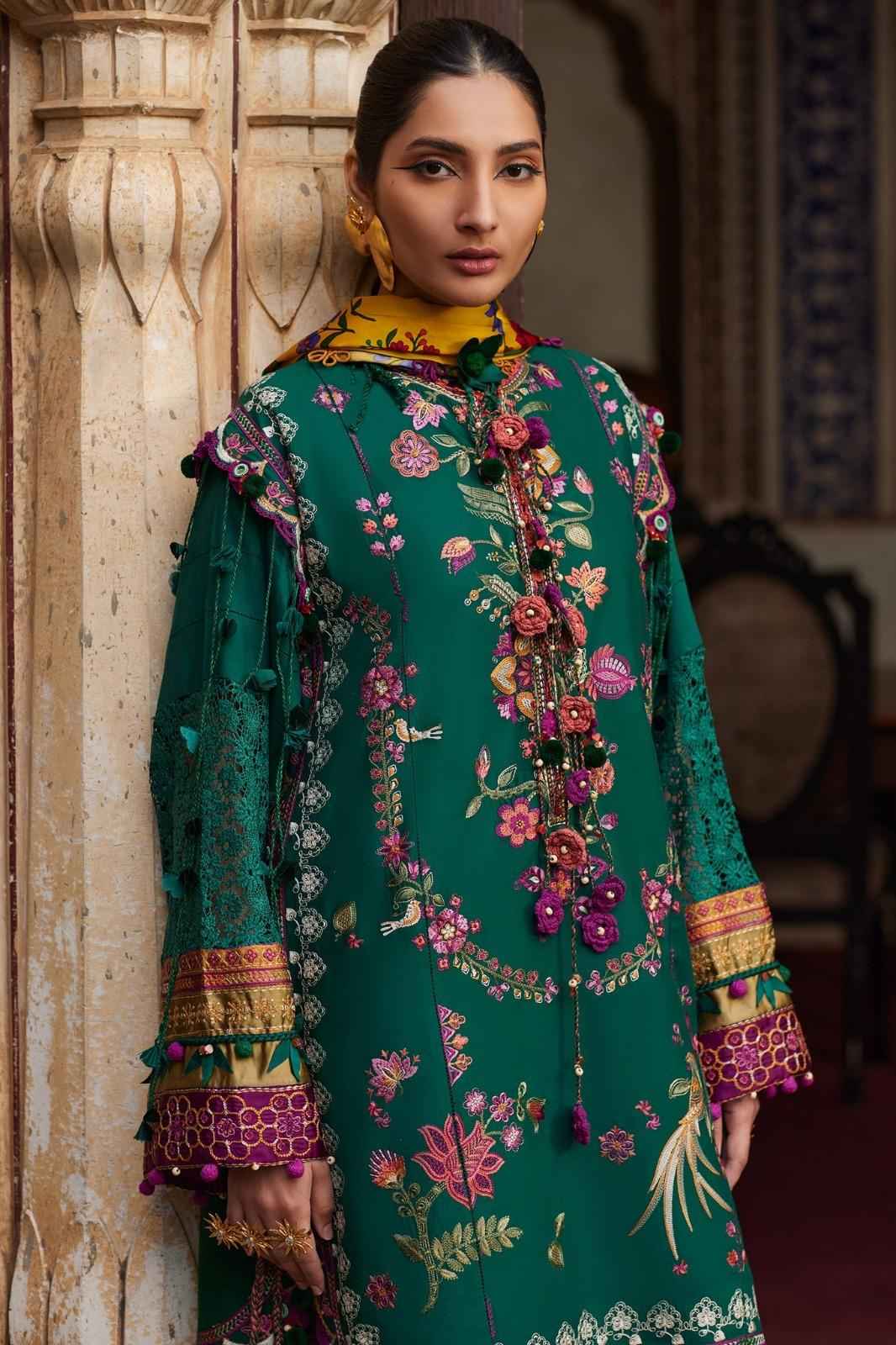 3 Piece Unstiched Embroidery Dhanak
