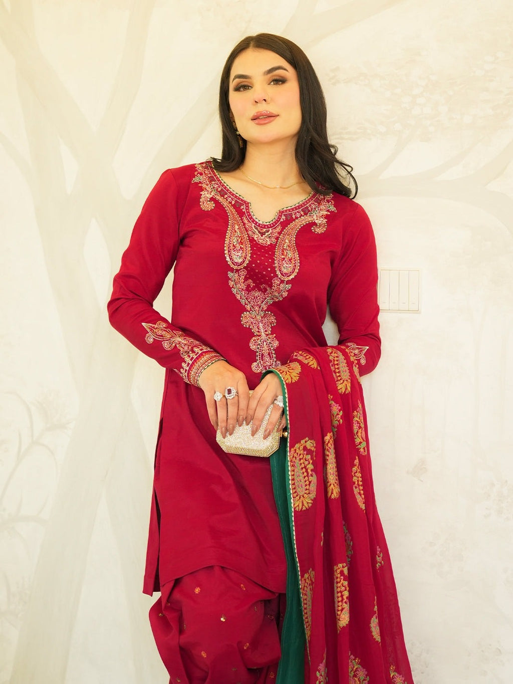 3 Piece Unstiched Embroidery Dhanak