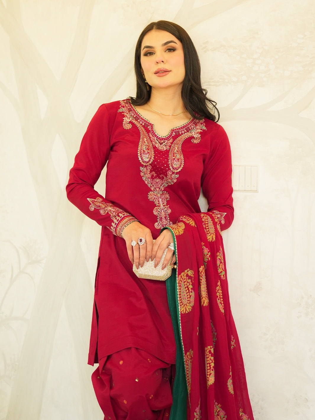 3 Piece Unstiched Embroidery Dhanak