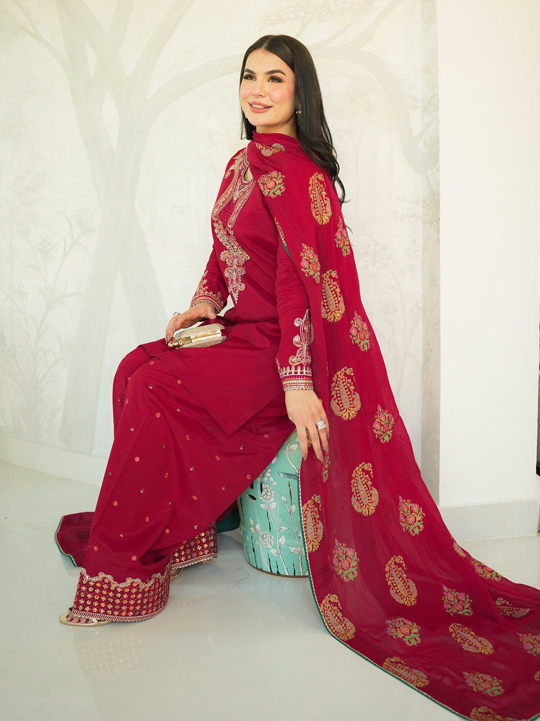 3 Piece Unstiched Embroidery Dhanak