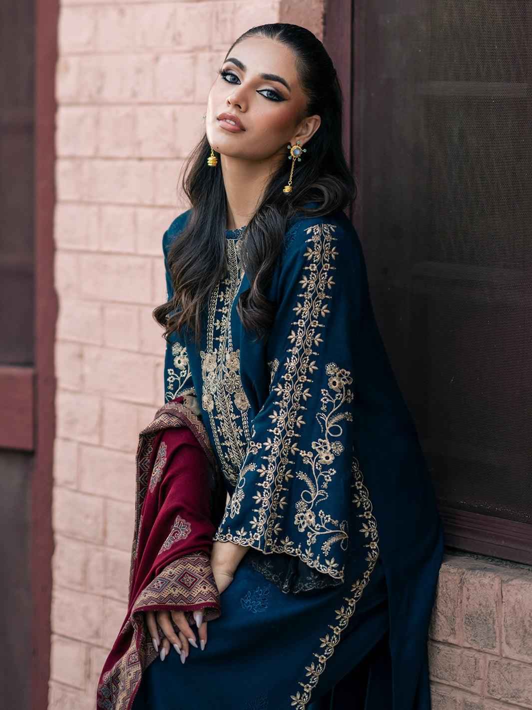 3 Piece Unstiched Embroidery Dhanak