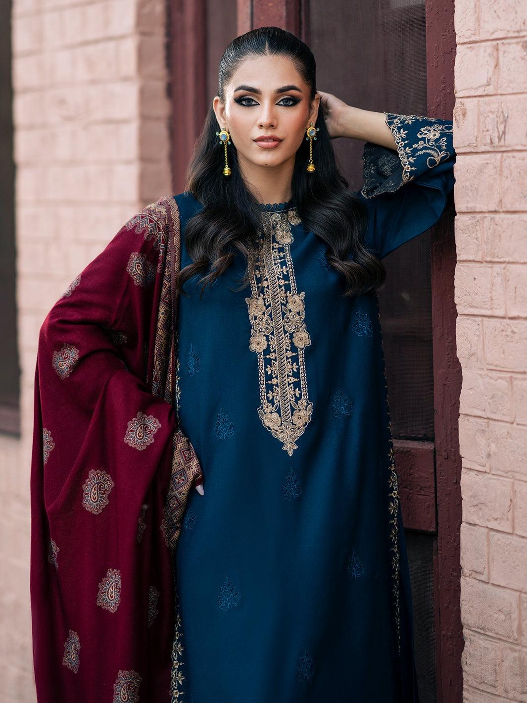 3 Piece Unstiched Embroidery Dhanak