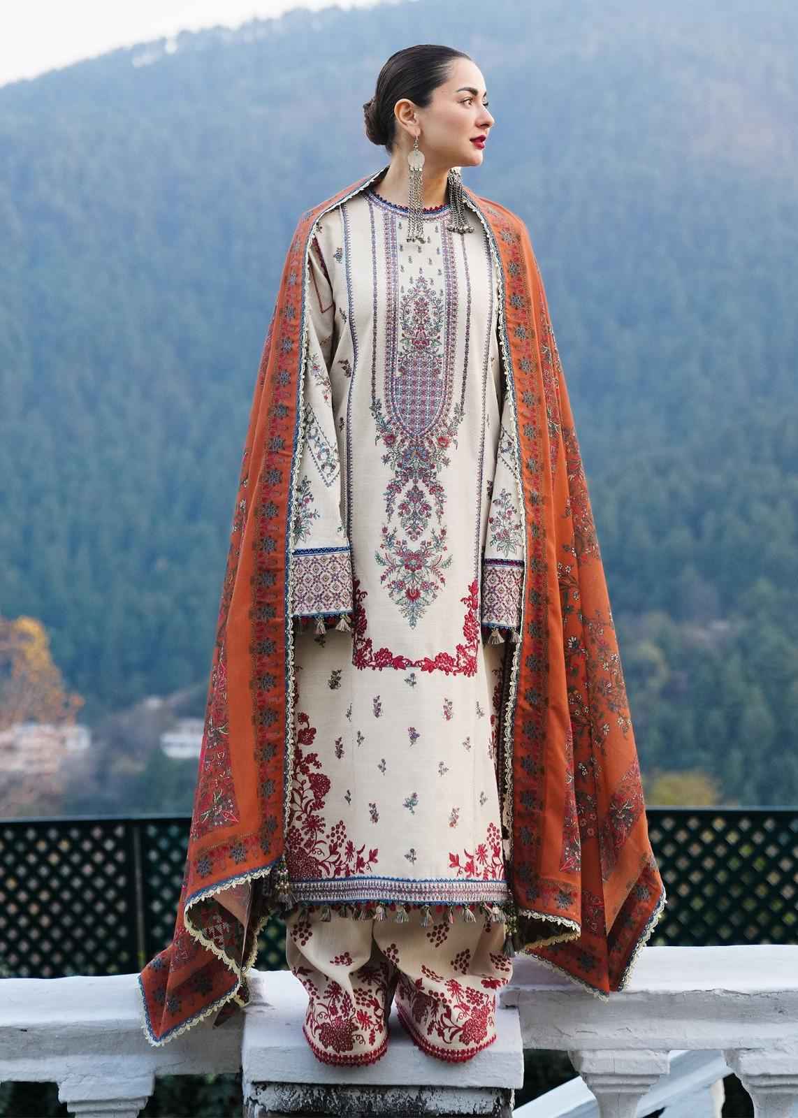 3 Piece Unstiched Embroidery Dhanak