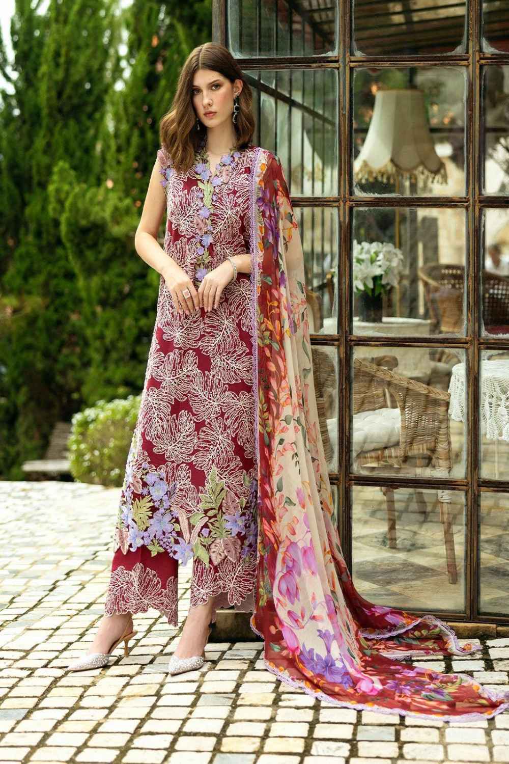 3 Piece Unstiched Embroidery Dhanak
