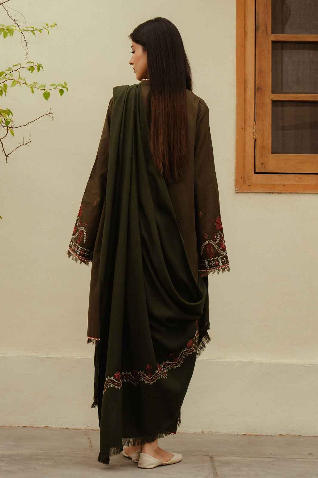 3 Piece Unstiched Embroidery Dhanak