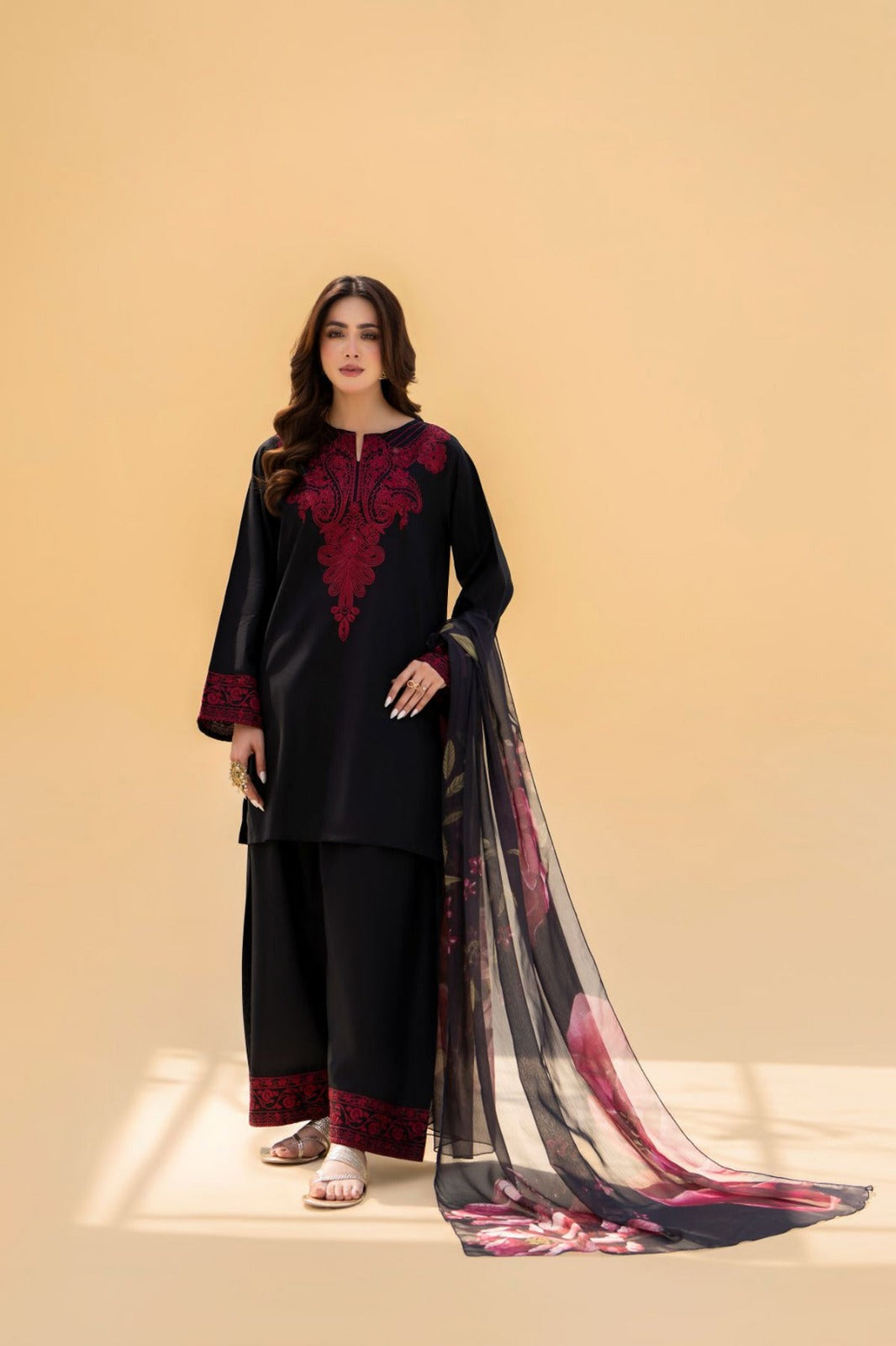 3 Piece Unstiched Embroidery Dhanak