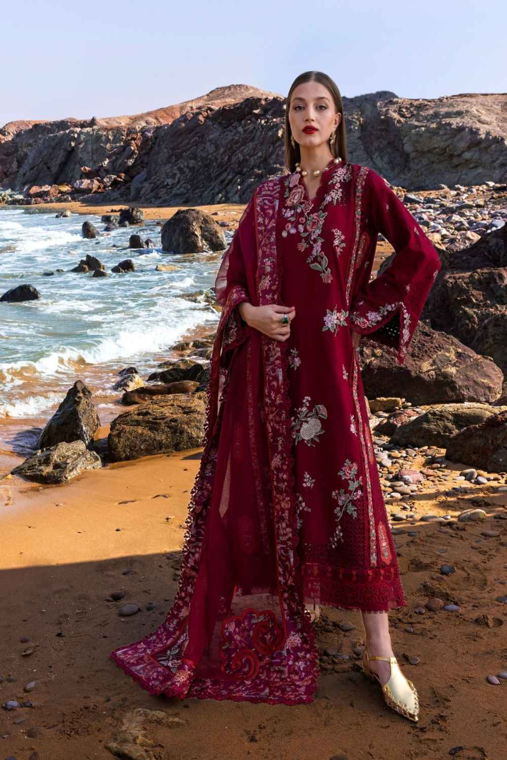 3 Piece Unstiched Embroidery Dhanak