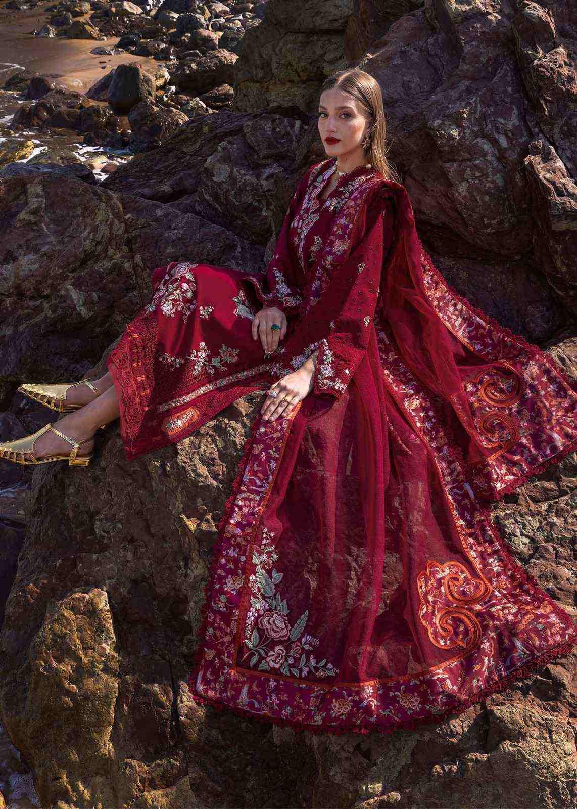 3 Piece Unstiched Embroidery Dhanak