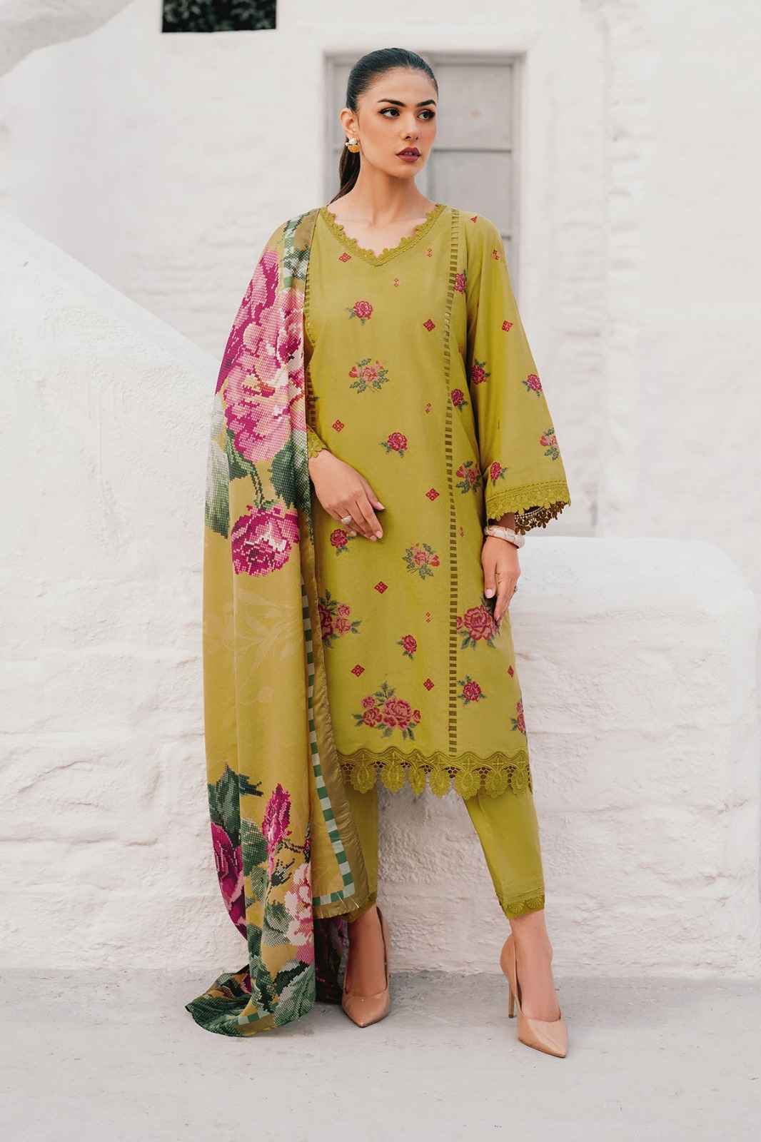 3 Piece Unstiched Embroidery Dhanak