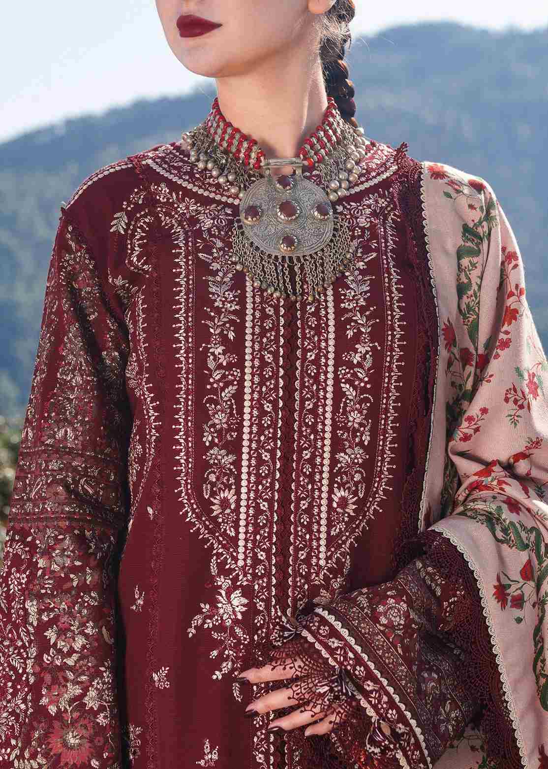 3 Piece Unstiched Embroidery Dhanak