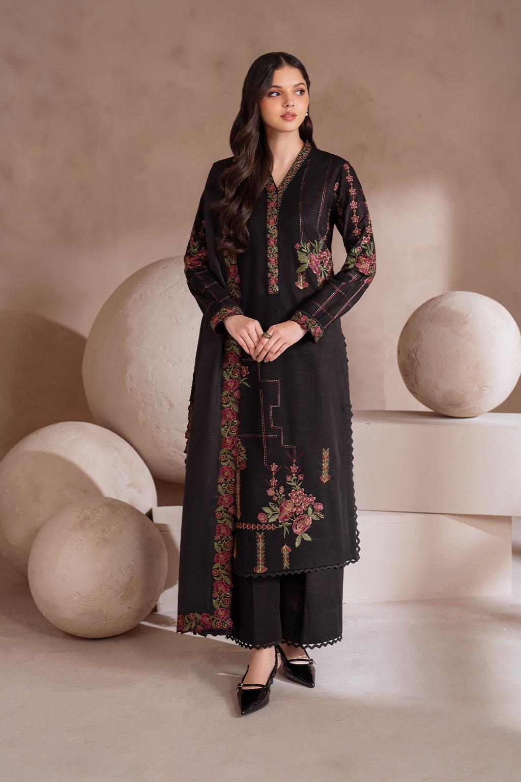 3 Piece Unstiched Embroidery Dhanak