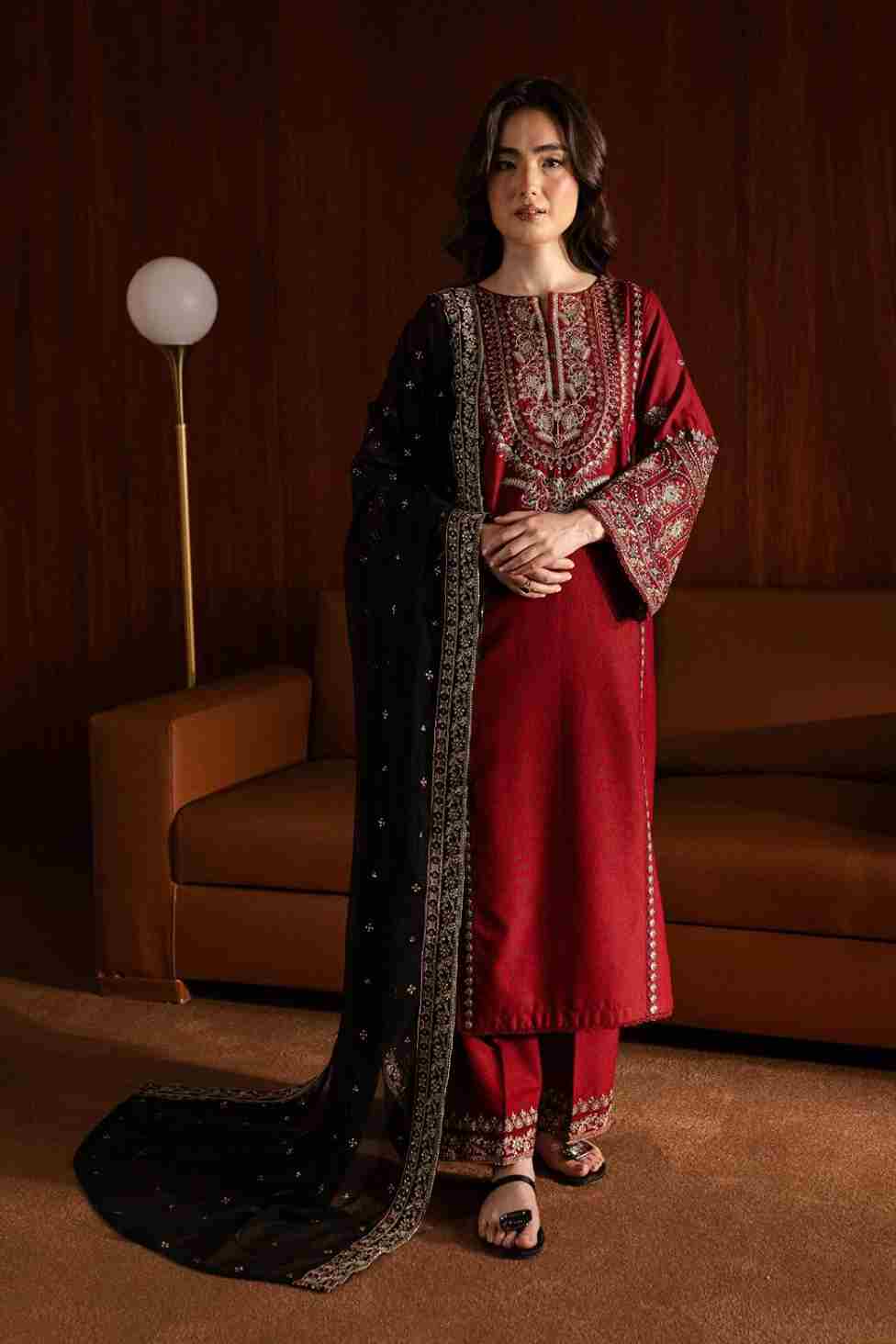 3 Piece Unstiched Embroidery Dhanak