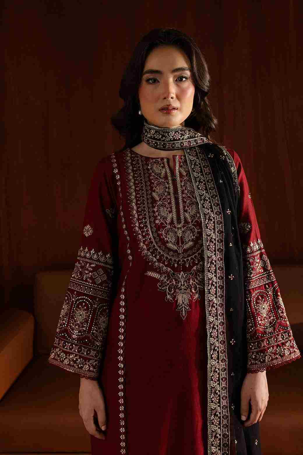 3 Piece Unstiched Embroidery Dhanak
