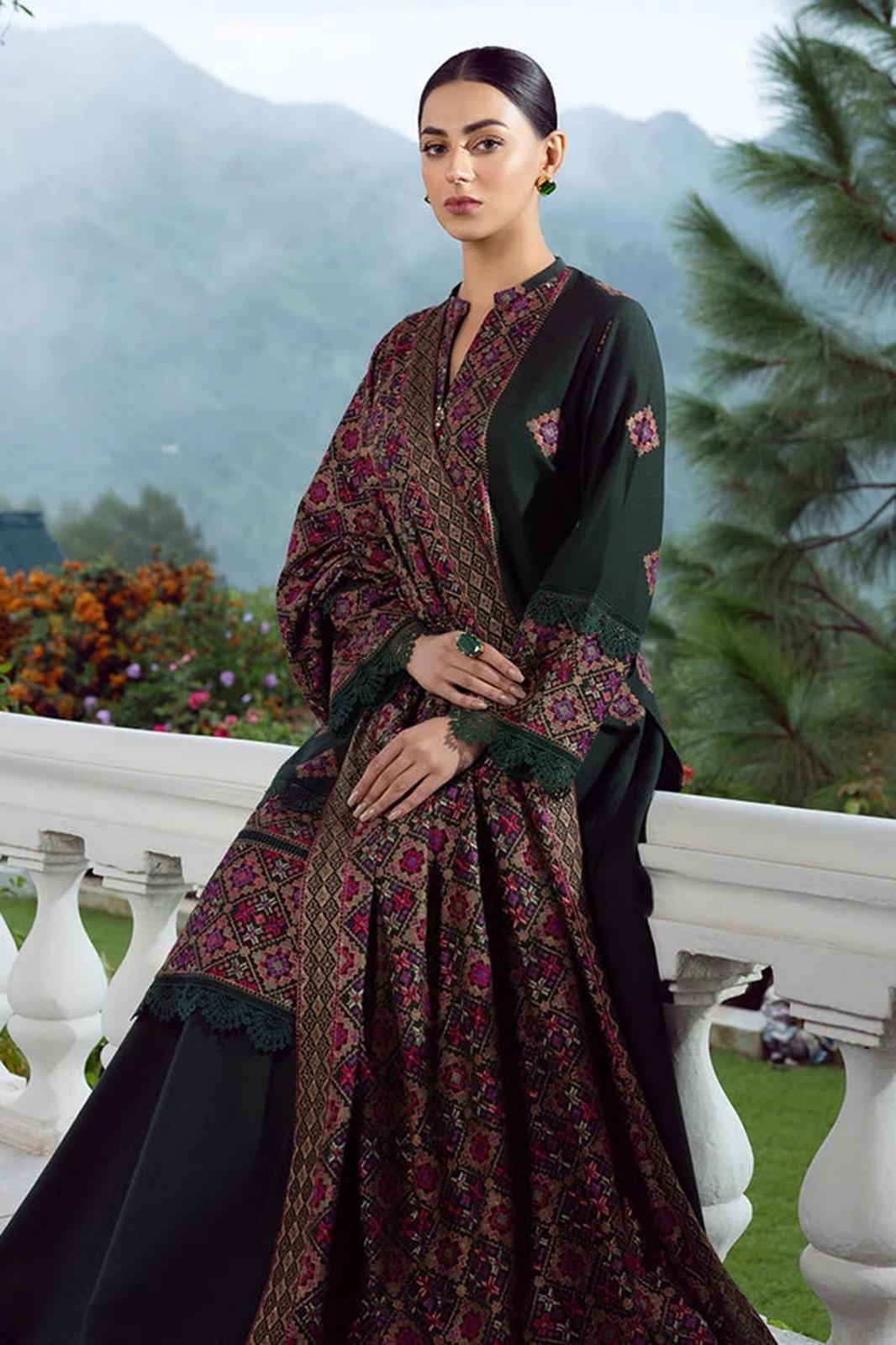 3 Piece Unstiched Embroidery Dhanak