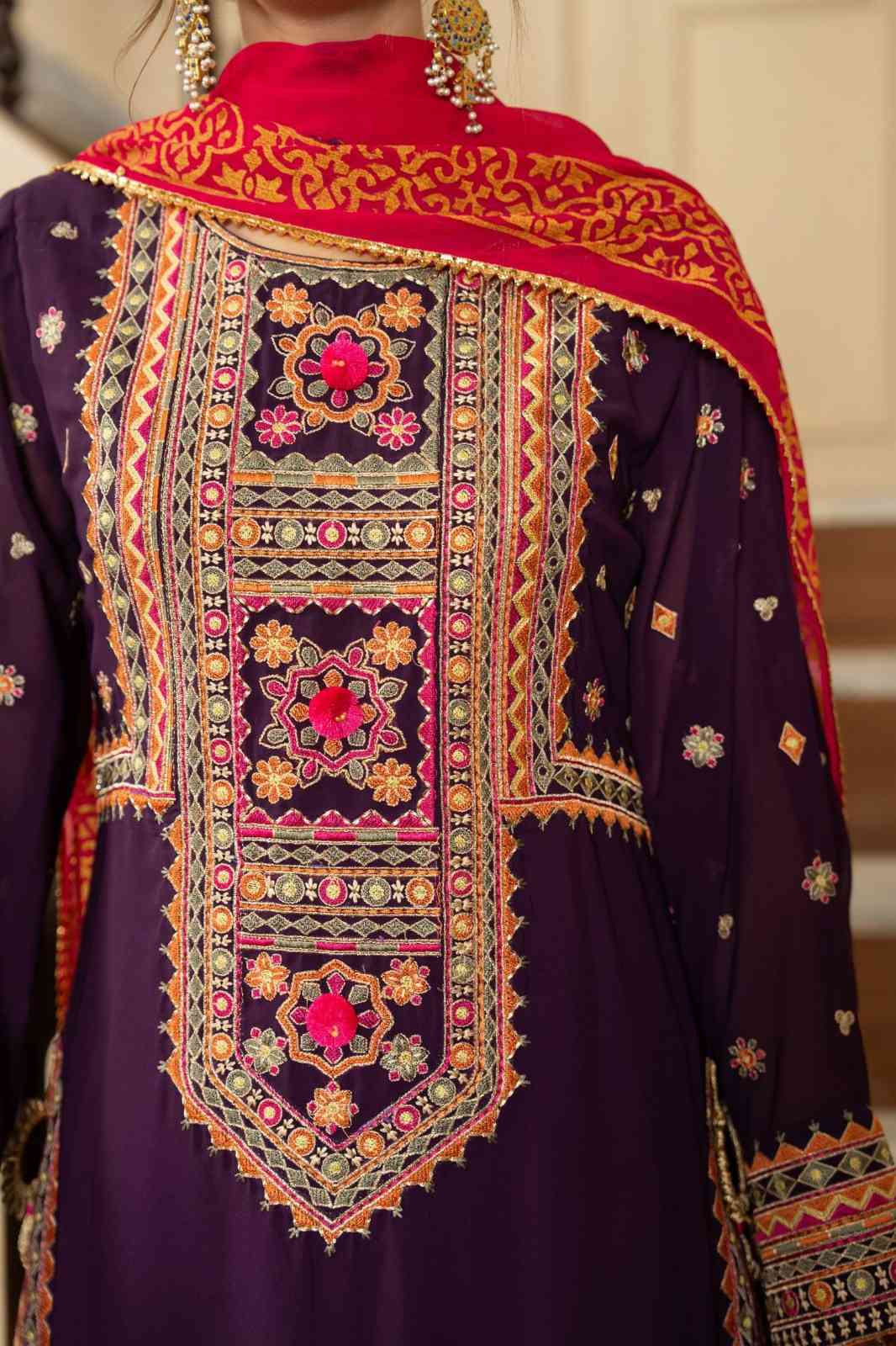 3 Piece Unstiched Embroidery Dhanak