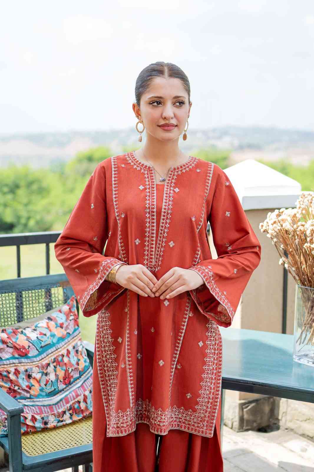 2 Piece Unstiched Embroidery Dhanak