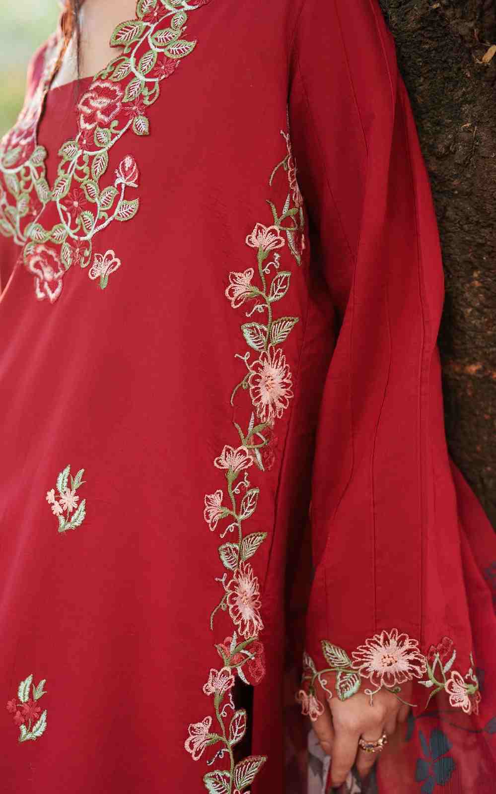 3 Piece Unstiched Embroidery Dhanak