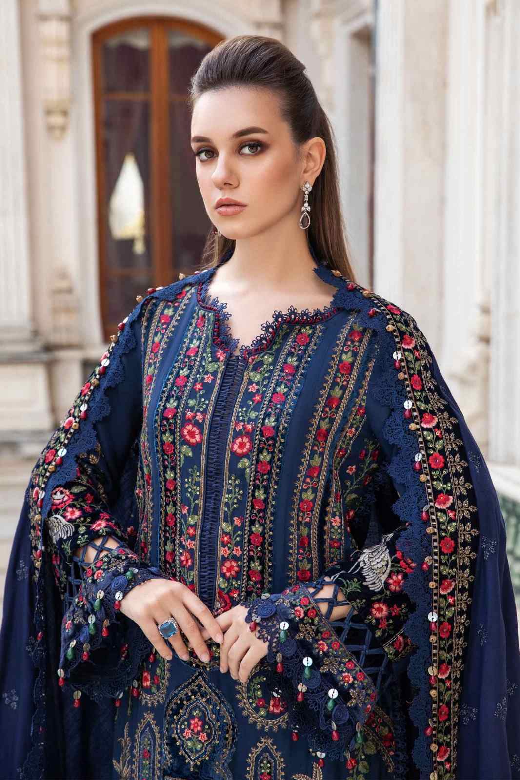 3 Piece Unstiched Embroidery Dhanak