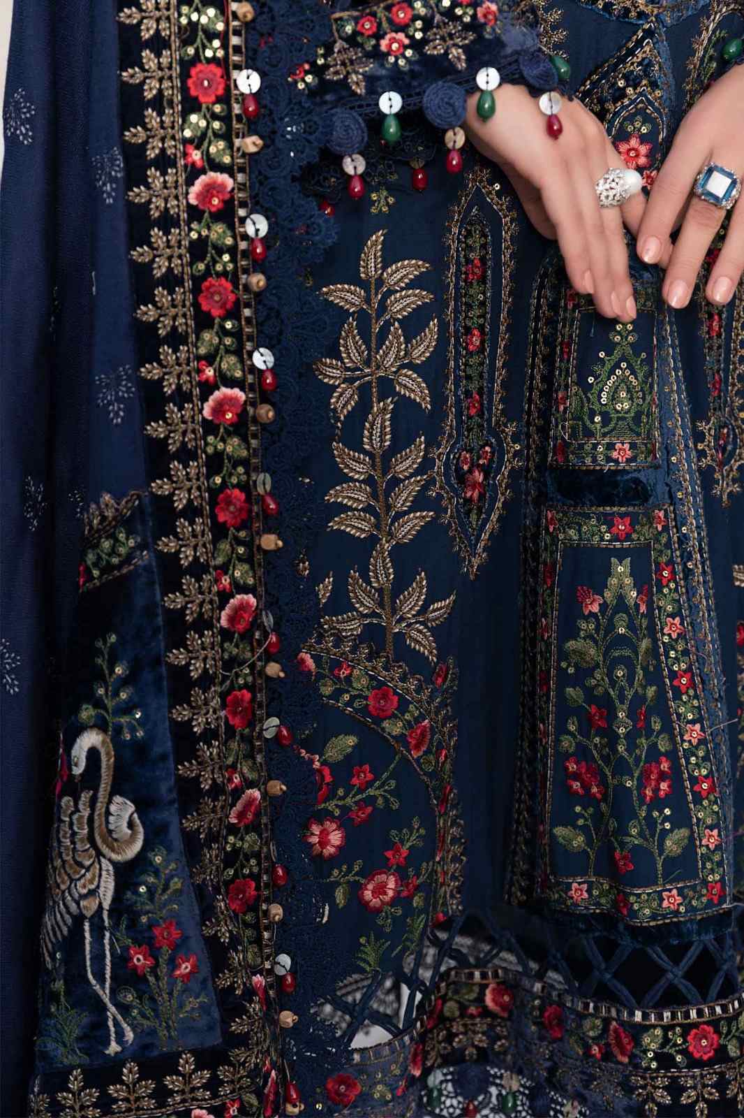 3 Piece Unstiched Embroidery Dhanak