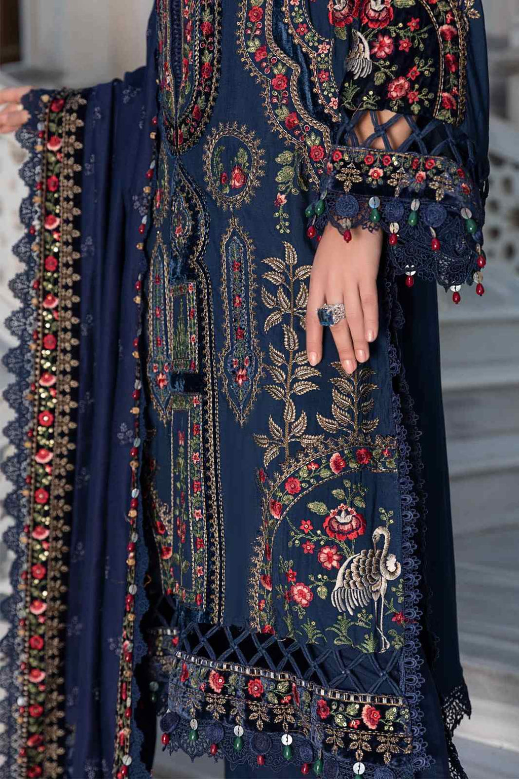 3 Piece Unstiched Embroidery Dhanak