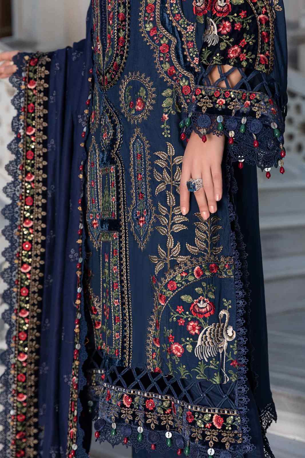 3 Piece Unstiched Embroidery Dhanak