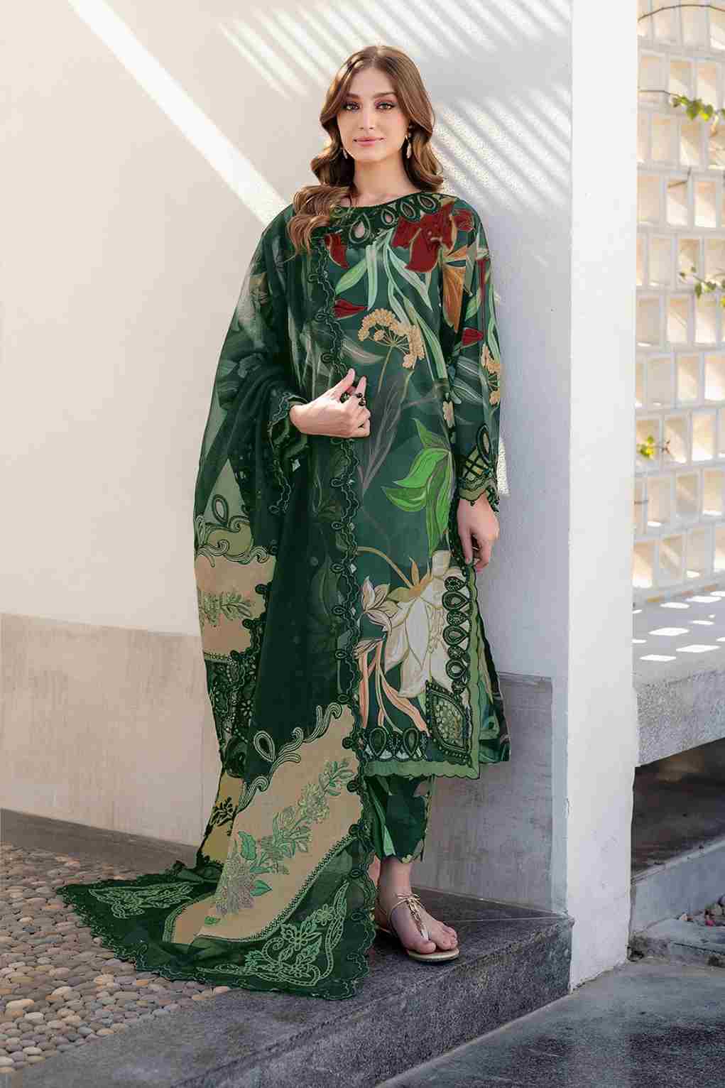 3 Piece Unstiched Embroidery Dhanak