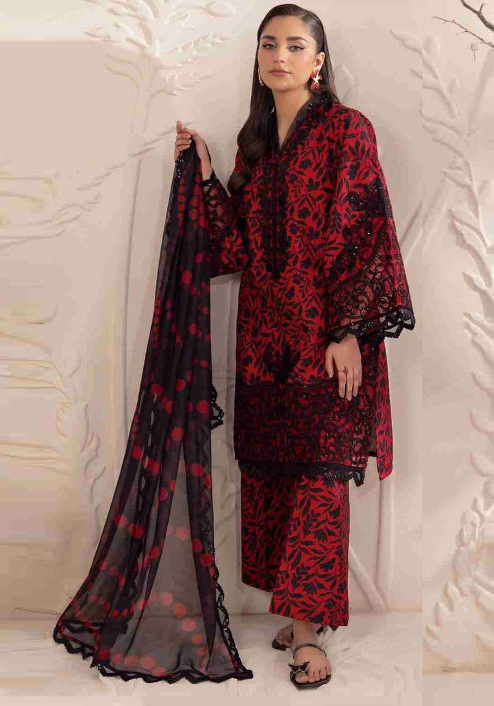 3 Piece Unstiched Embroidery Dhanak