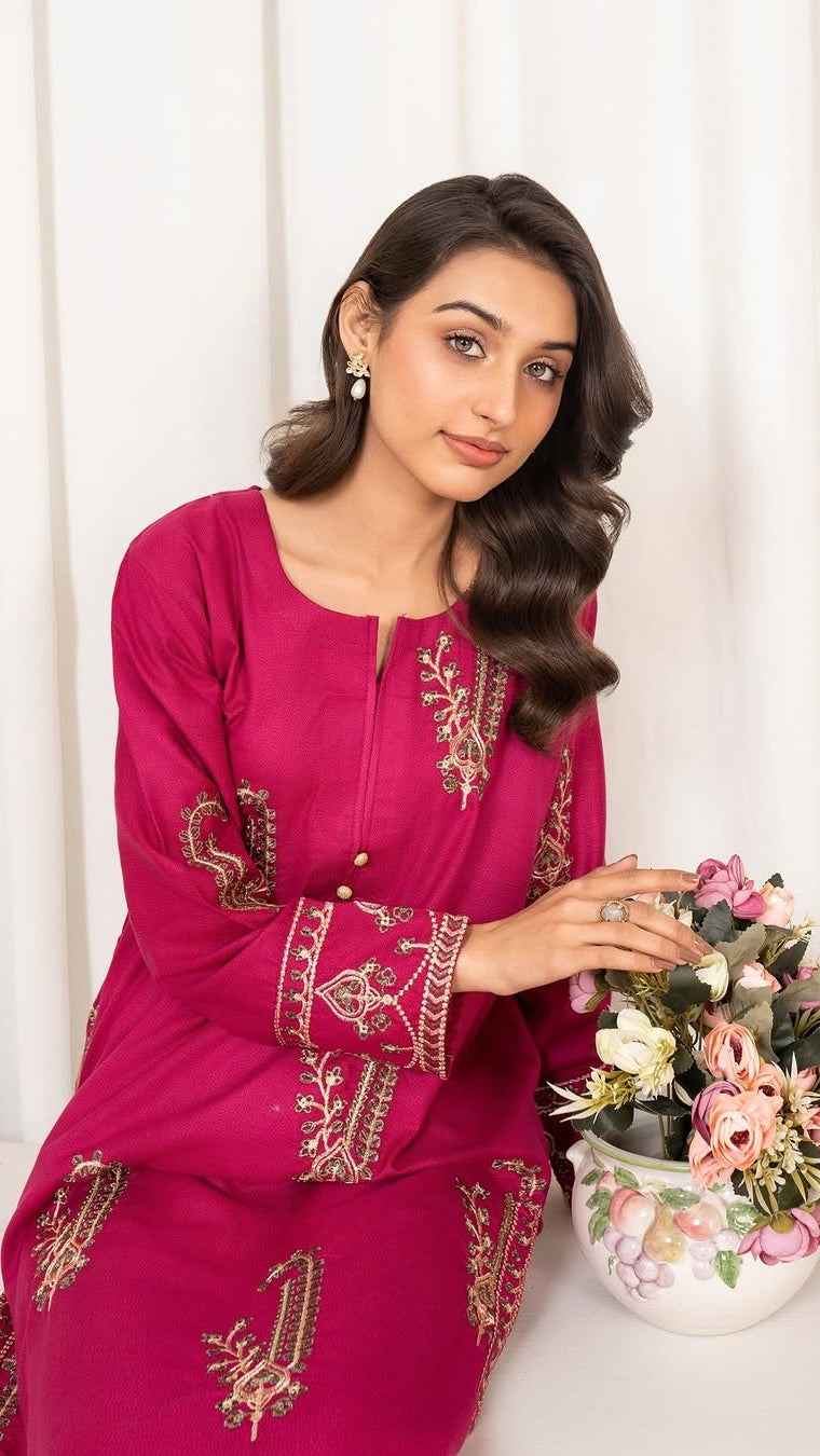 2 Piece Unstiched Embroidery Dhanak