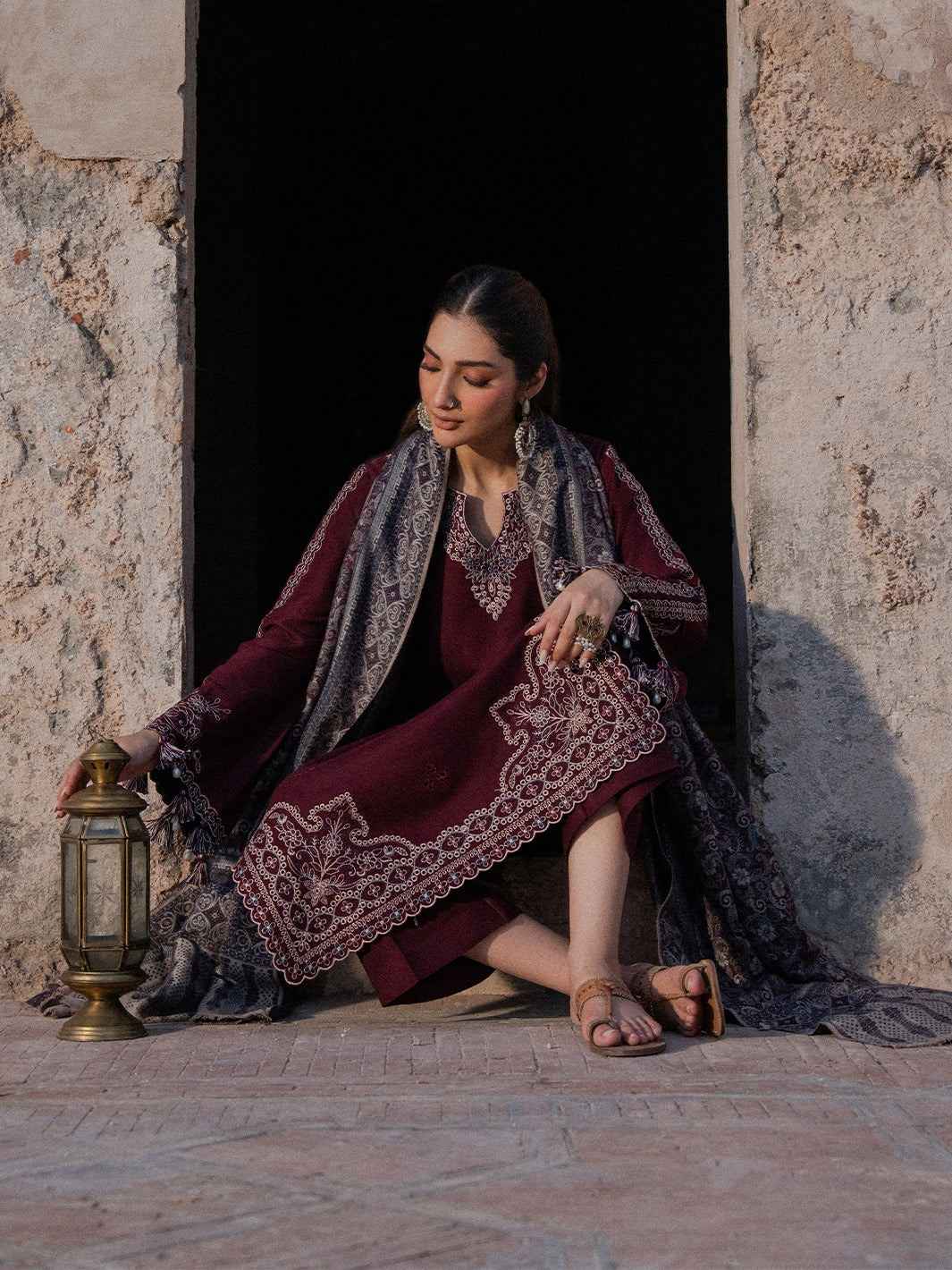 3 Piece Unstiched Embroidery Dhanak